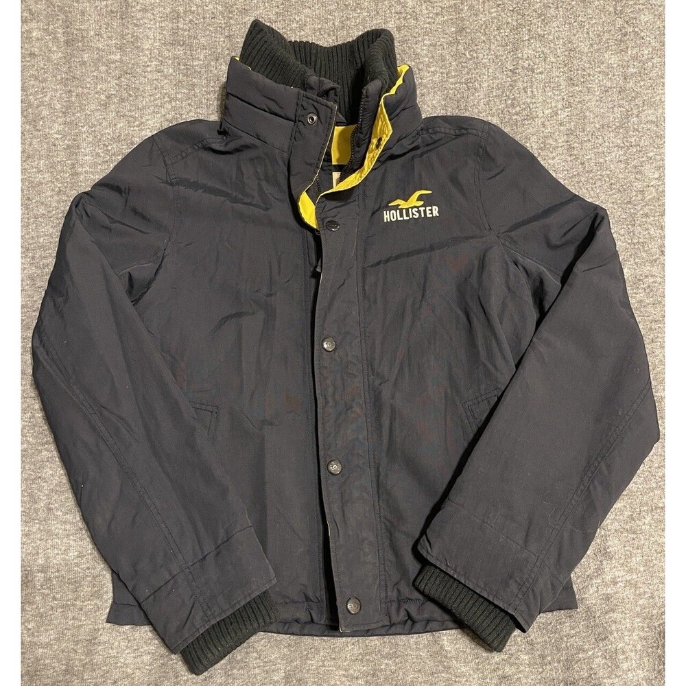 HOLLISTER by Abercrombie mens L Logo Fleece Lined Jacket